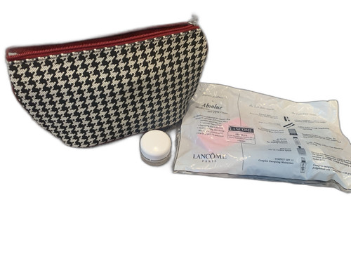 Houndstooth cosmetic bag - cosmetic,