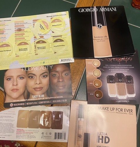 Foundation sample cards huda - foundation,